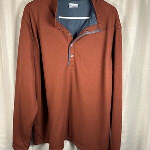 Columbia Men's Rust size XXL 1/4 snap insulated pull over